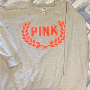 pink crew neck